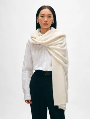 White   Warren - Cashmere Travel Wrap - Soft White