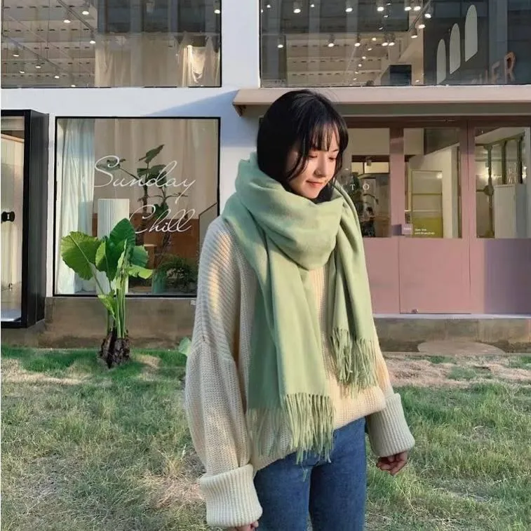 Women Scarf Unisex Thick Warm Winter Scarves Cashmere Scarf Gentleman's Bussiness Scarves