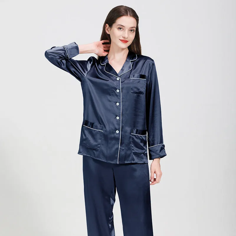 Women's 19 Momi Long Silk Pajamas Two-piece Suit