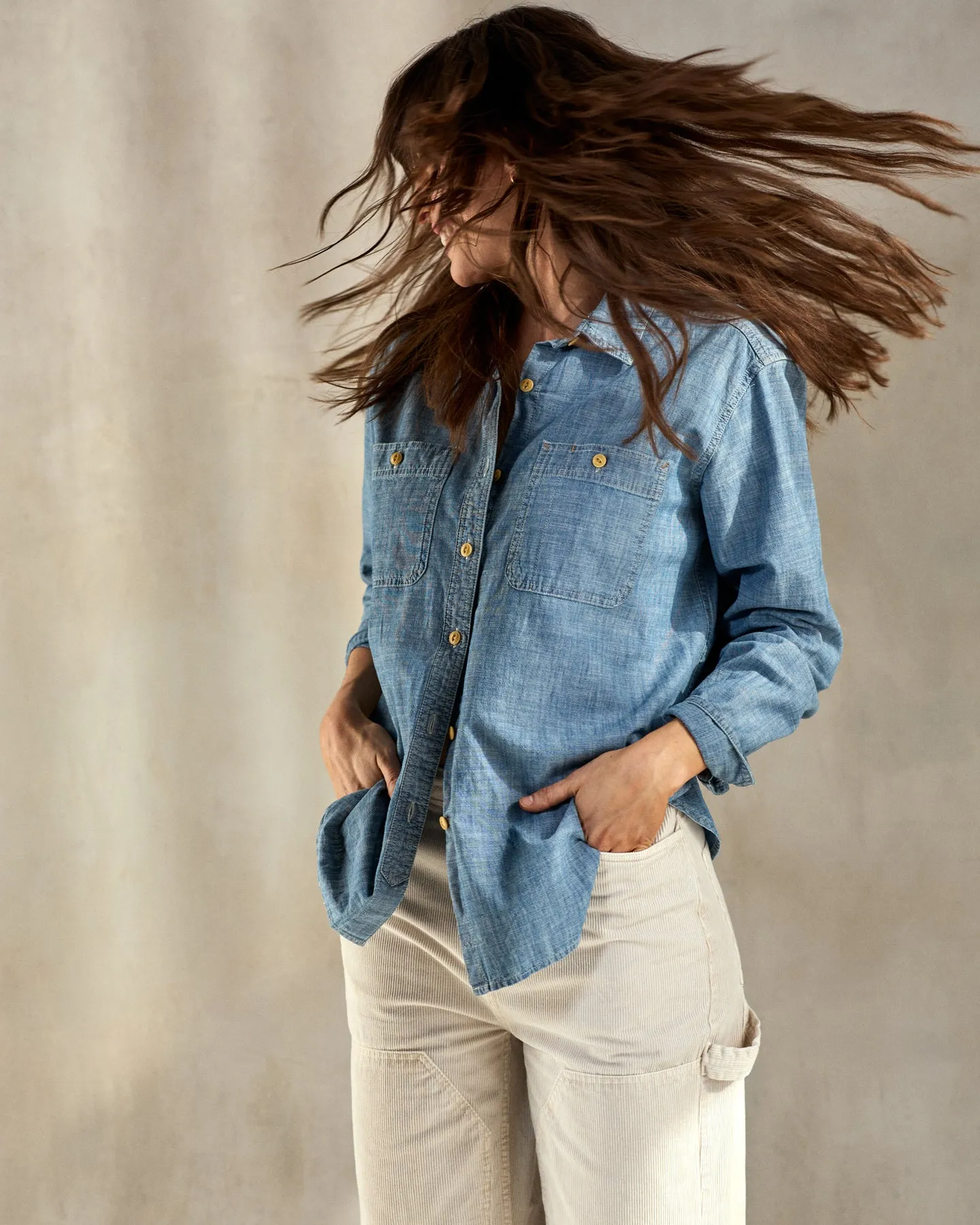 Women's Chambray Utility Shirt