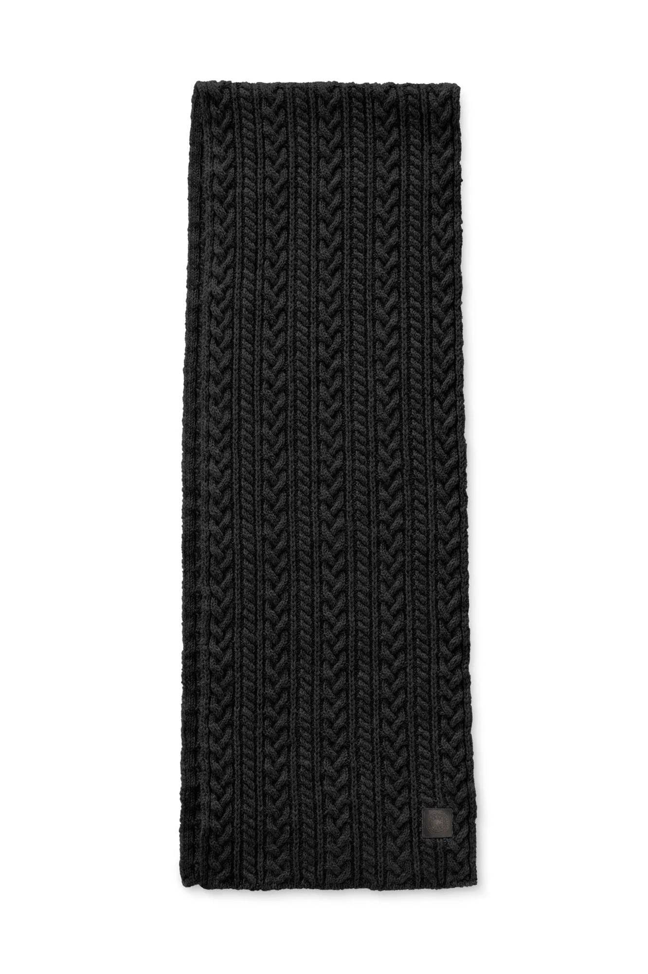 Womens Chunky Wool Scarf Black 6953L