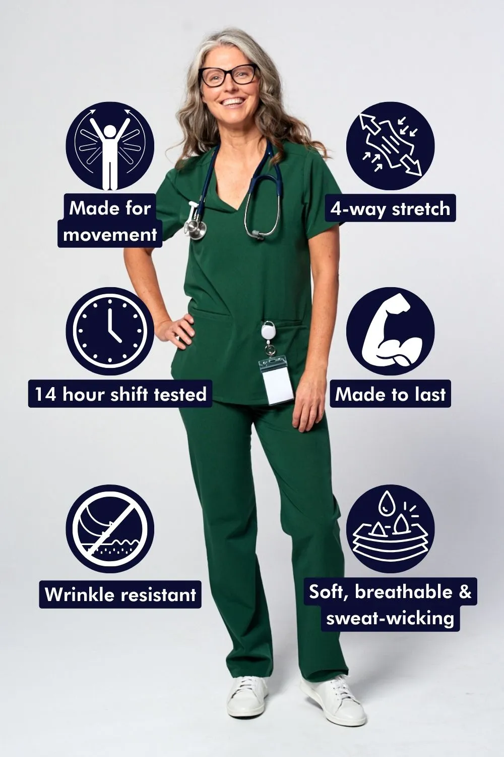 Women's Essential Straight-Cut Scrub Pants
