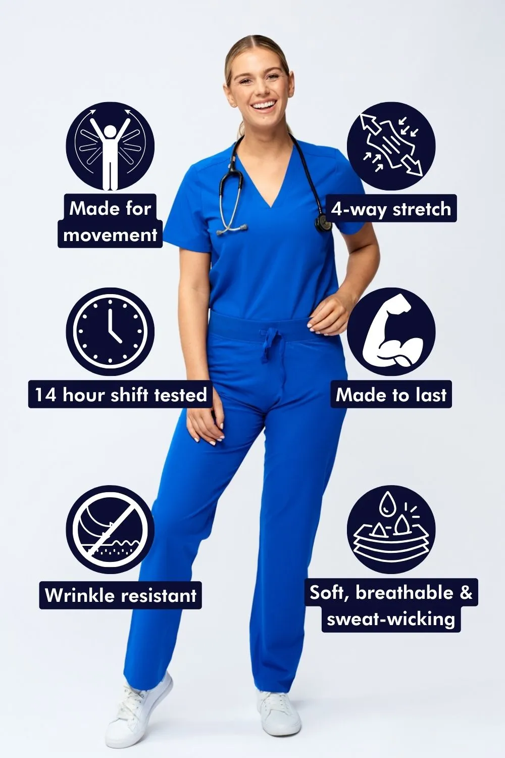 Women's Essential Straight-Cut Scrub Pants