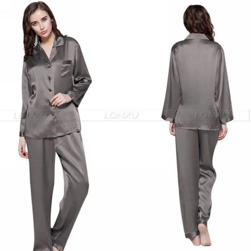 Womens Silk Satin Pajamas Set Pajama Set Sleepwear Loungewear