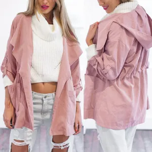 Womens Warm Fashion Hooded Long Coat wind coat Windbreaker Outwear #NS382