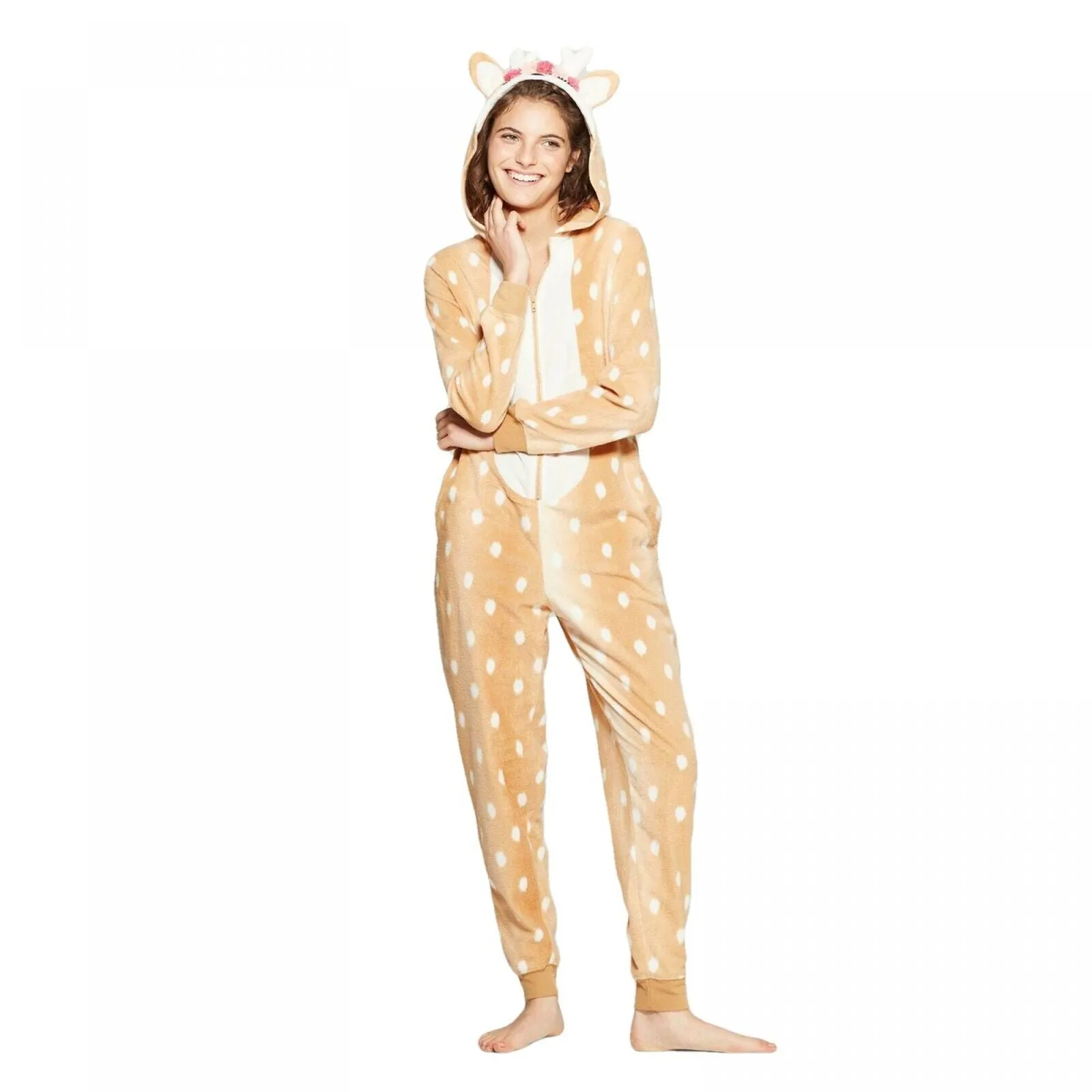 Xhilaration Women's Fawn Union Suit Pajamas