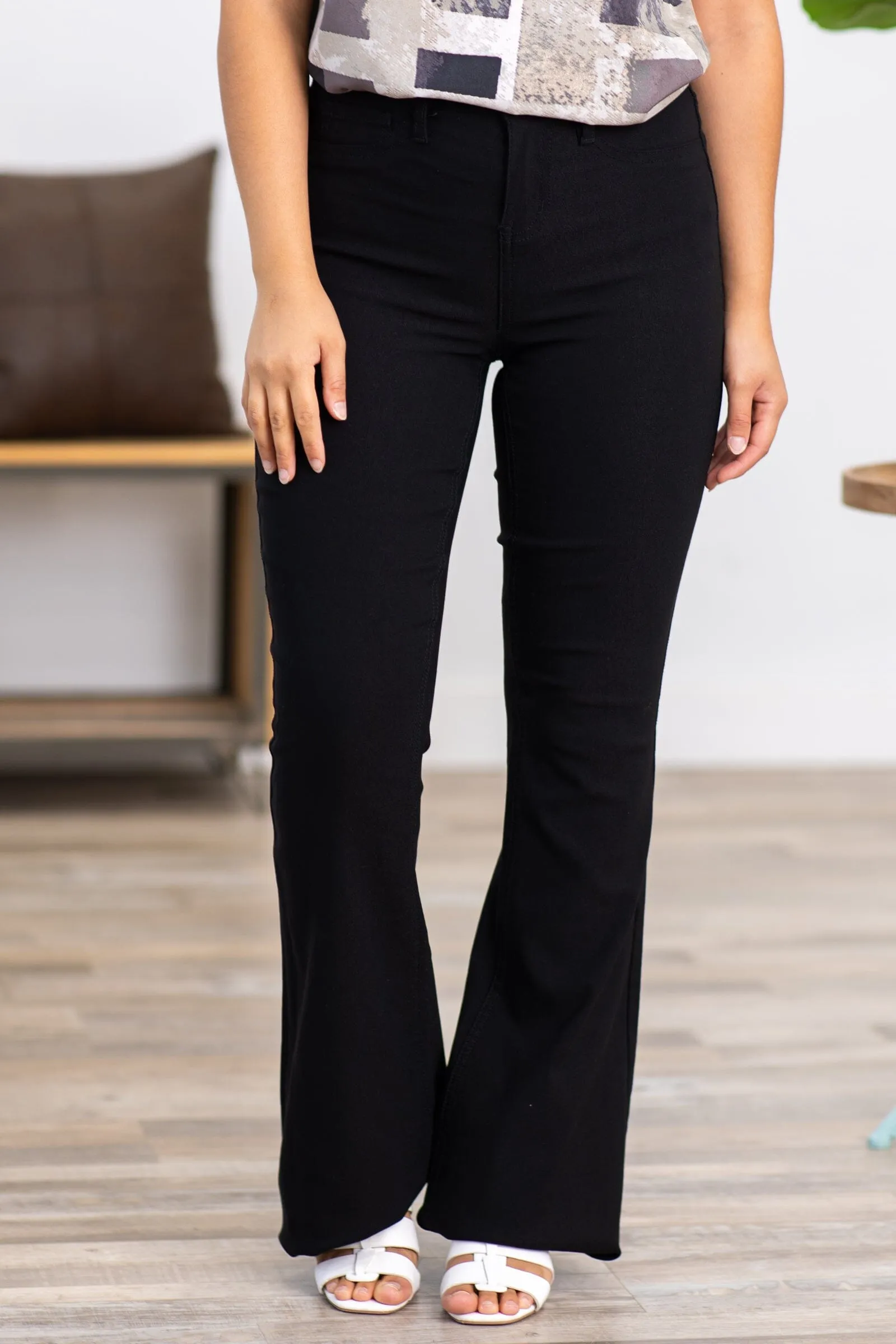YMI Black Hyperstretch Flare Pants