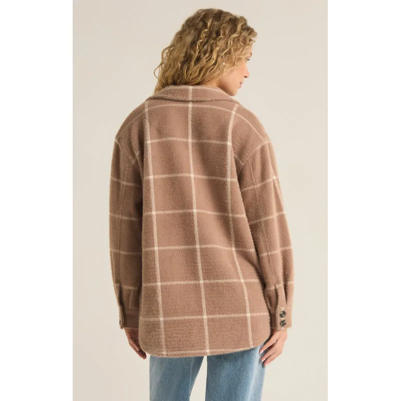 Z Supply Plaid Trucker Shirt Jacket
