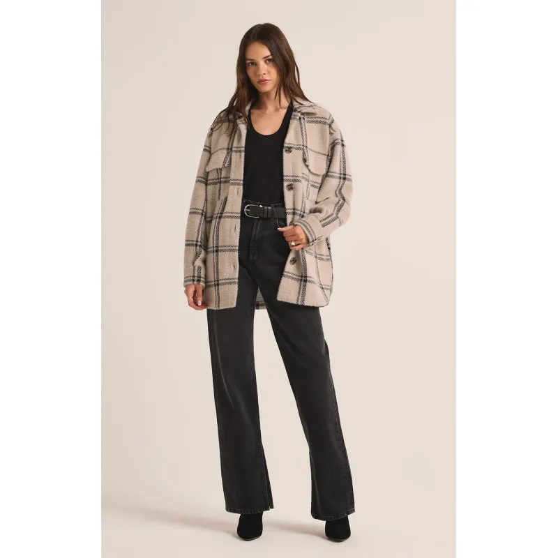 Z Supply Plaid Trucker Shirt Jacket