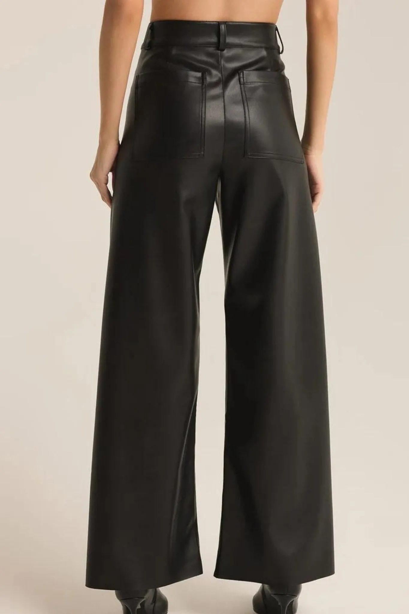 Z Supply: Rilynn Faux Leather Pant in Black