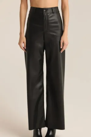 Z Supply: Rilynn Faux Leather Pant in Black