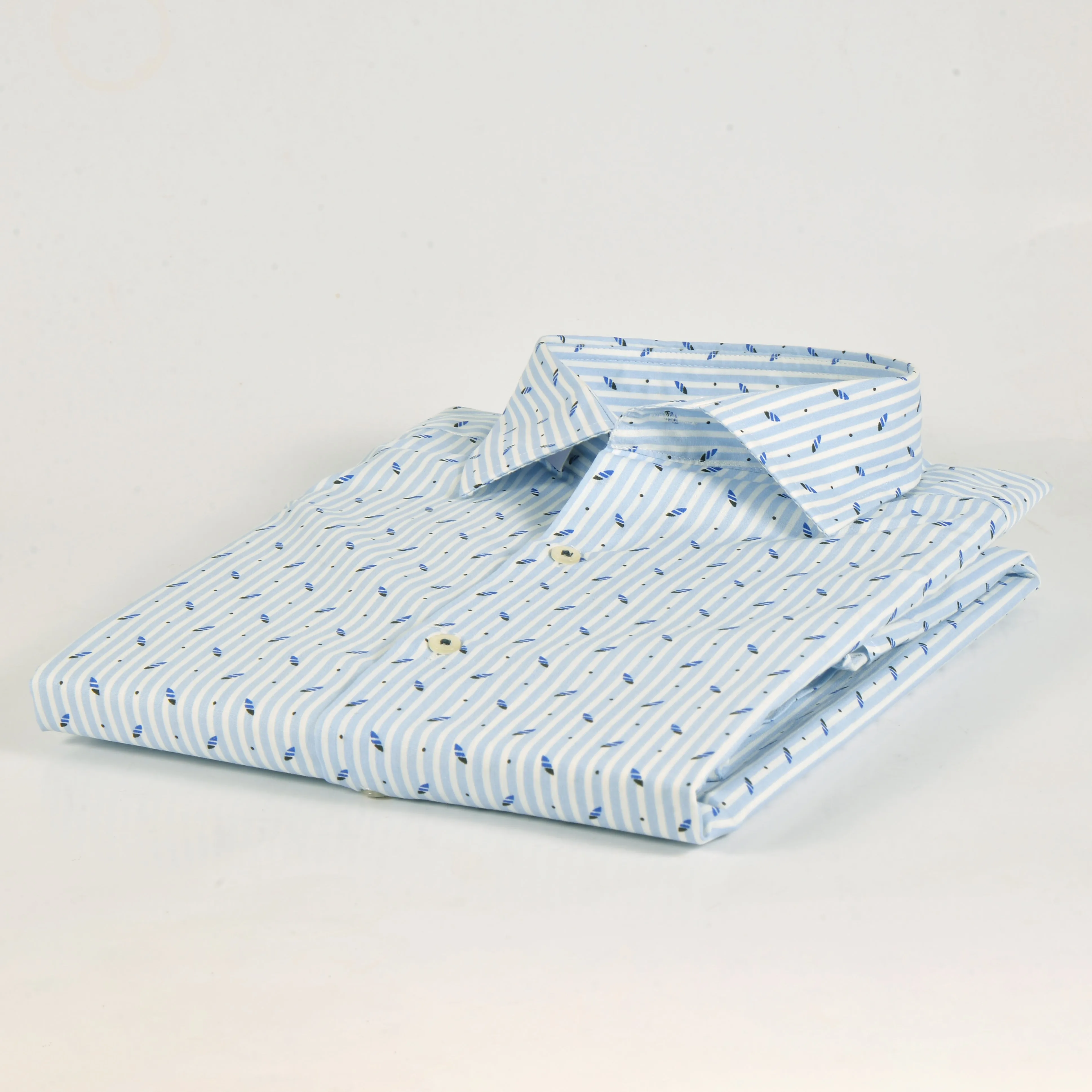 ZR Blue & White Printed Shirt