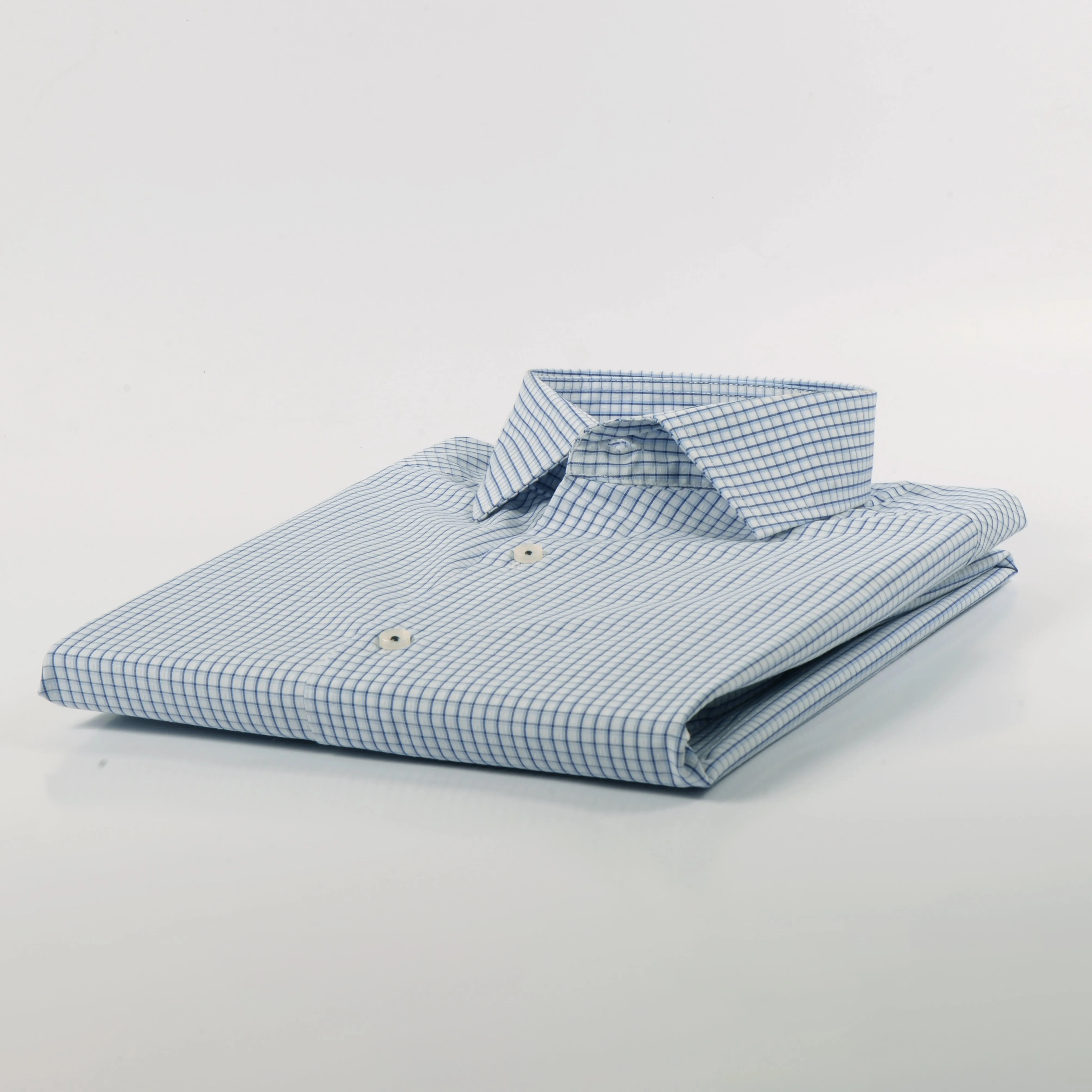 ZR Blue & White Self Checkered Shirt