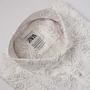 ZR Men White Wane Casual Shirt