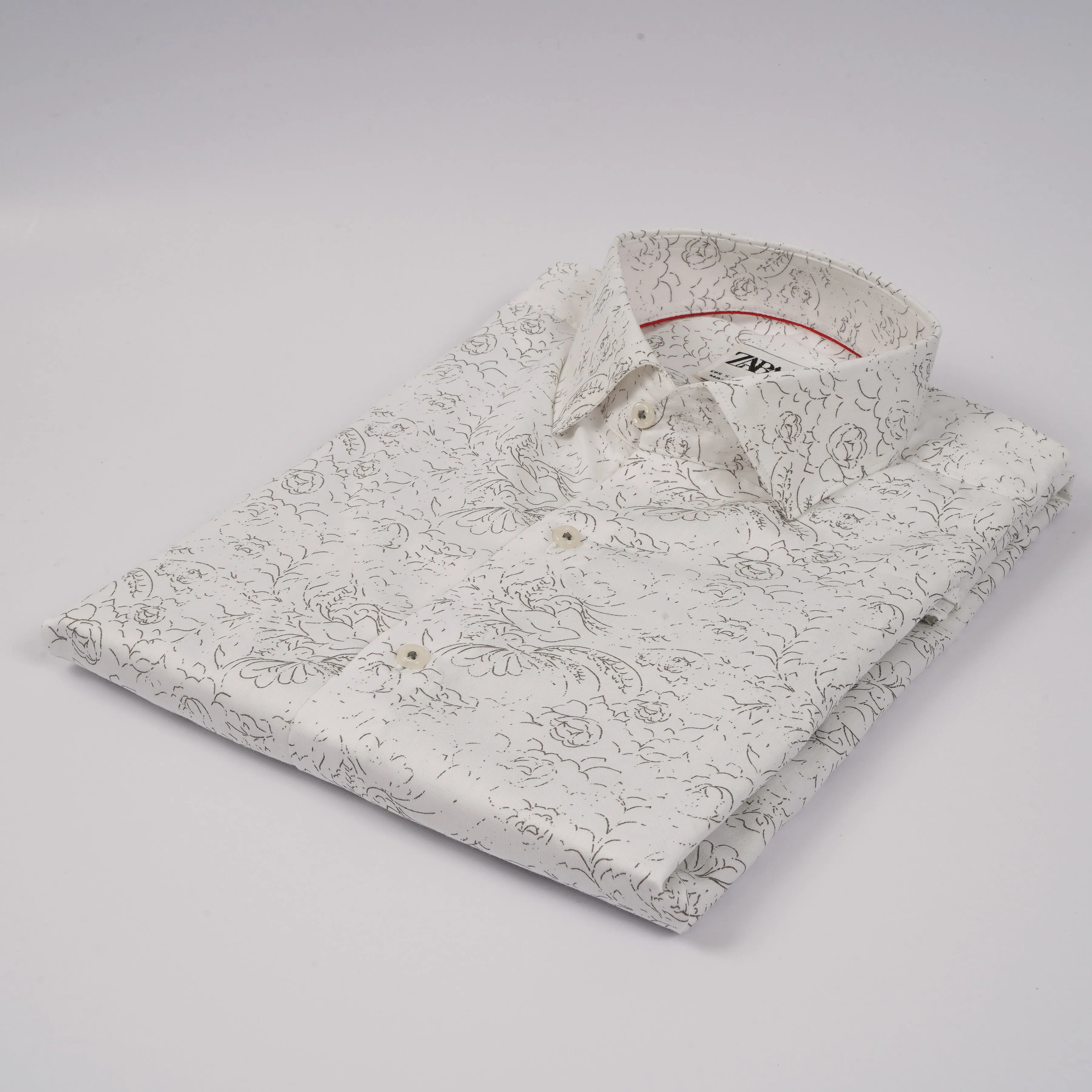 ZR Men White Wane Casual Shirt